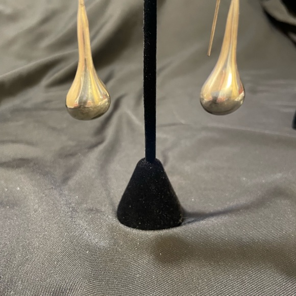 Silver hollow drop earrings 925 - Picture 3 of 4